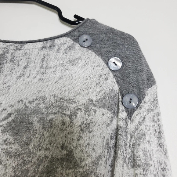 Tricot Chic Made In Italy Pullover Sweater Size 10 Gray Textured Casual Chic Top - Picture 8 of 11